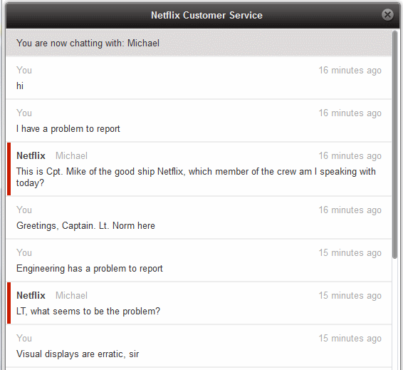 Netflix Customer Service Transcript